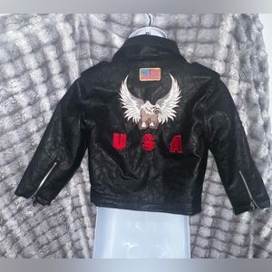 *NWOT* Outdoor Habitat Unisex Faux Leather Riding Jacket (7t) (Black)